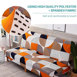 Stretch Sofa Slipcover Armless Futon Cover Printed Fitted Furniture Protector Elastic Polyester Spandex Washable Armless Sofa Cover Folding Couch Shield Sofa Cover Beacon Pet