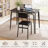 GAOMON 5-Piece Dining Table Set, Sturdy Wooden Square Table and Chair Breakfast Table Set for 4 Person,for Home or Commercial Dining Room,Black GAOMON