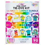 Tulip One-Step Tie-Dye Kit Ultimate Summer Bundle, Giant Classroom Pack, Tie Dye for Large Groups and Parties, Durable Results - Includes 30 Bottles, Comes with Easy Techniques for Beginners Tulip