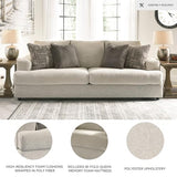 Signature Design by Ashley Soletren Contemporary Chenille Queen Sofa Sleeper with 4 Accent Pillows, Off-White Signature Design by Ashley