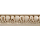 1691-4FTWHW Unfinished White Hardwood Egg & Dart Chair Rail Moulding ORNAMENTAL
