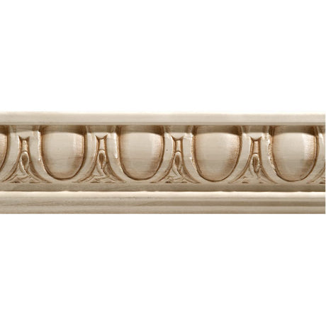 1691-4FTWHW Unfinished White Hardwood Egg & Dart Chair Rail Moulding ORNAMENTAL