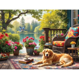 Bits and Pieces Jigsaw Puzzles for Adults 300 Pieces, Porchside Tranquility Bits and Pieces