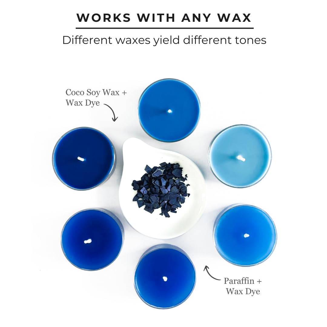 Direct Candle Supply – Color Dye Flakes – Blue High Concentration Dyes for Candle Making (1.6 oz)… (Blue) Use in Soy/Coconut/Paraffin Wax Direct Candle Supply