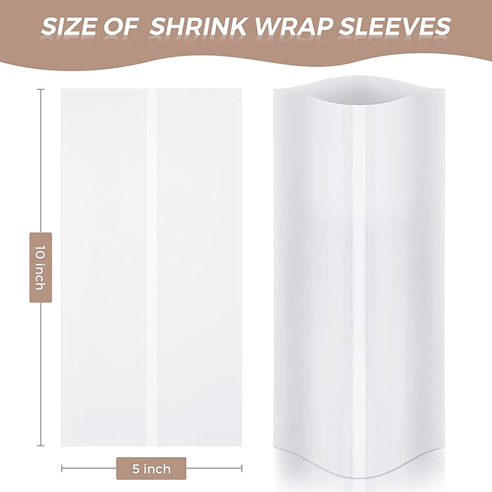 Lizusidtsy 70Pcs Sublimation Shrink Wrap Film 5X10 Inch Heat Transfer Shrink Film Shrink Wrap Bags White Shrink Wrap Bands for Mug Lizusidtsy