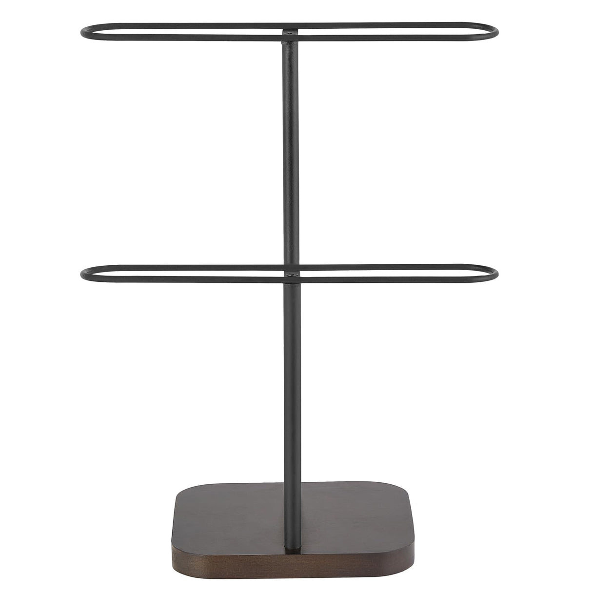 Mkono Sunglasses Organizer Glasses Holder Stand for 24 Pairs of Eyewear, 2 Tier Sunglass Storage Eyeglasses Display Rack Metal Frame with Wood Base for Table Desk Countertop Dresser Bedroom, Black Mkono