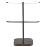 Mkono Sunglasses Organizer Glasses Holder Stand for 24 Pairs of Eyewear, 2 Tier Sunglass Storage Eyeglasses Display Rack Metal Frame with Wood Base for Table Desk Countertop Dresser Bedroom, Black Mkono