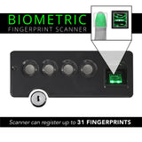 Stealth Biometric Handgun Hanger Safe Quick Access Pistol Security Box CA DOJ Approved Stealth