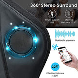 Gaming Chair with Speakers Video Game Chair with RGB LED Lights Ergonomic Racing Office Chair PU Leather Recliner Computer Chair Swivel E-Sports Chair with Lumbar Support Headrest Armrest, Black YOUTHUP