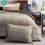 AMBERSPACE Twin XL Comforter Set Striped, Chocolate Brown Bedding Set 5 Pieces for Boys Girls Teen, All Season Bed in a Bag for Dorm with Sheets, Pillowcase & Sham AMBERSPACE