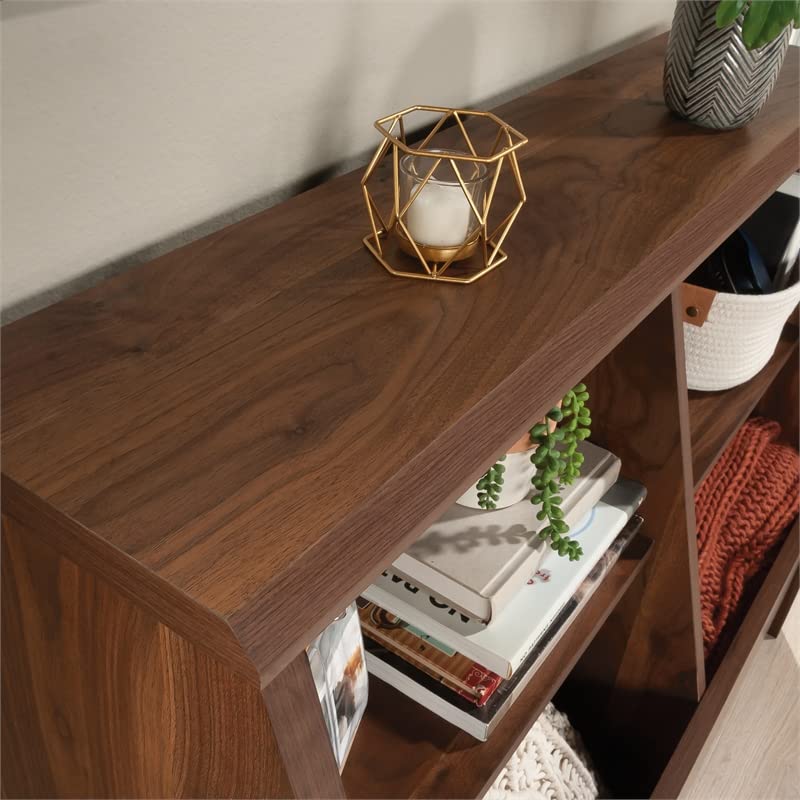 Sauder Willow Place Dual-Purpose Footboard Bookcase in Grand Walnut Finish Sauder