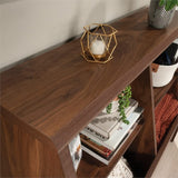 Sauder Willow Place Dual-Purpose Footboard Bookcase in Grand Walnut Finish Sauder