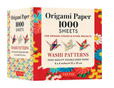 Origami Paper Washi Patterns 1,000 sheets 4" (10 cm): Tuttle Origami Paper: Double-Sided Origami Sheets Printed with 12 Different Designs (Instructions for Origami Crane Included) WoodArtSupply