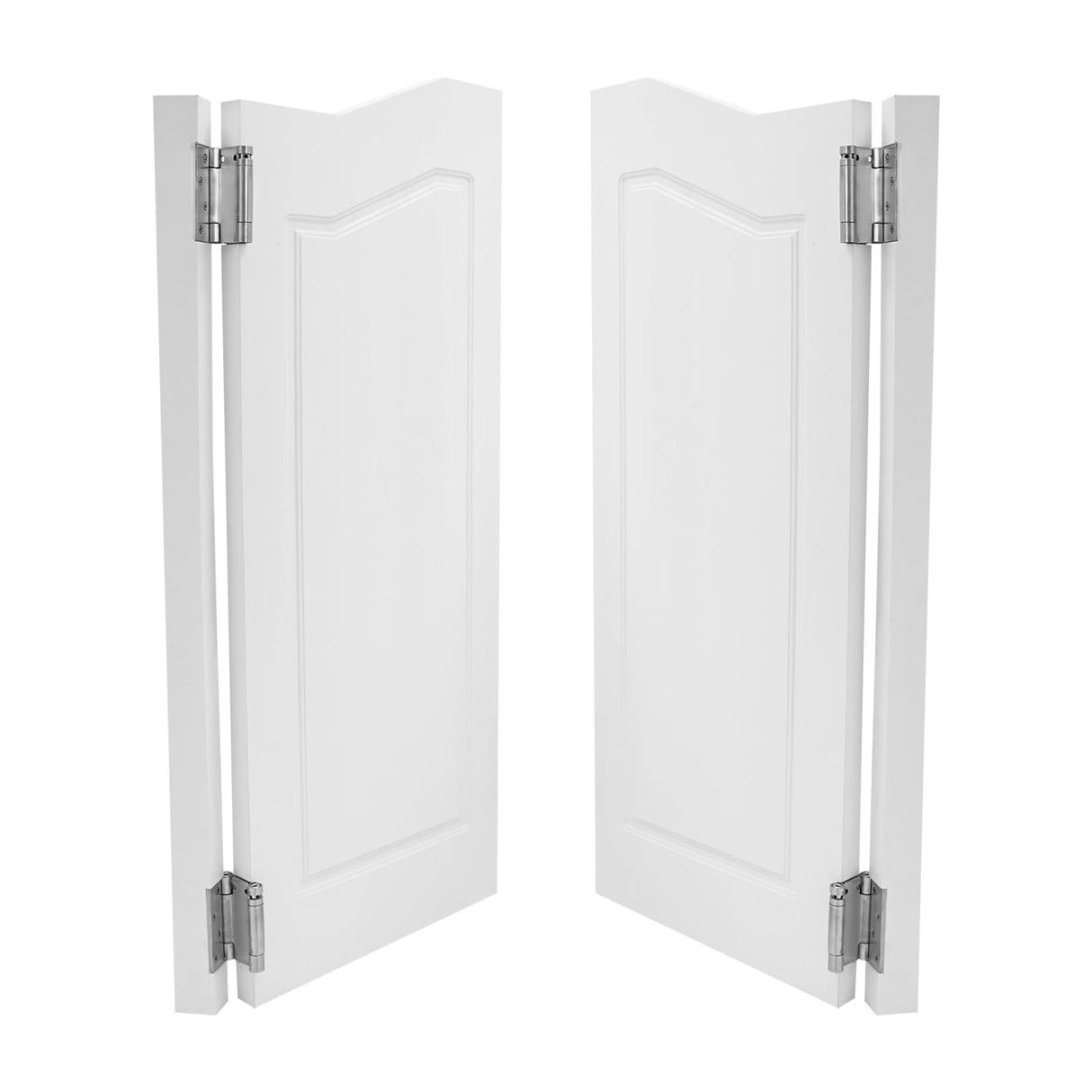 Swinging Doors Cafe Doors, Cafe Saloon Doors, Interior Wood Door Swing Door with Metal Hinges, Bar Saloon Swinging Doors for Kitchen Stairs Bedroom Entrance Partition (White A, 35.83x41.93in) Pinelicorn