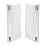 Swinging Doors Cafe Doors, Cafe Saloon Doors, Interior Wood Door Swing Door with Metal Hinges, Bar Saloon Swinging Doors for Kitchen Stairs Bedroom Entrance Partition (White A, 35.83x41.93in) Pinelicorn