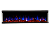 Touchstone Sideline Infinity 3-Sided Smart 72-inch WiFi-Enabled Electric Fireplace - 80051 - Built-in - 60 Color Combinations - 1500/750 Watt Heater (68-88°F Thermostat) - Black - Log & Crystals Touchstone