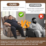 RHHVVR Electric Lift Chair Oversized, Dual Motor Power Lift Recliner Faux Leather Sofa with 8-Point Vibration Massage and Lumbar Heating, Stainless Steel Cup Holders for Elderly, Medium-Firm, Brown RHHVVR