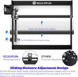 SCULPFUN Laser Engraver Rotary Roller - 360° Y-axis Module for Cylindrical Objects, Cans, Tumbler - Compatible With Most Engraving Machines SCULPFUN