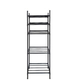Susuzi 6-Tier Storage Shelves – 66" Tall Metal Shelving Unit with Wheels, 150lb Capacity – Compact 16.5" W x 13" D for Garage, Kitchen & Office (Black) (5-Tier) Susuzi
