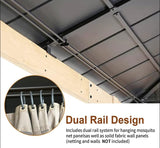 Warmally 11' x 13' Solid Wood Gazebo, Outdoor Cedar Framed Gazebo, Pavilion with Black Steel Hardtop for Patio, Deck, Garden, Backyard, Lawn Warmally