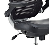 Modway Edge Drafting Chair - Reception Desk Chair - Flip-Up Arm Drafting Chair in Black Modway
