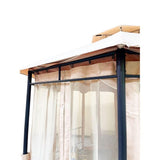 Garden Winds Replacement Canopy Top Cover and Netting Set Compatible with The Wilson & Fisher Jefferies Gazebo - Riplock 350 Garden Winds