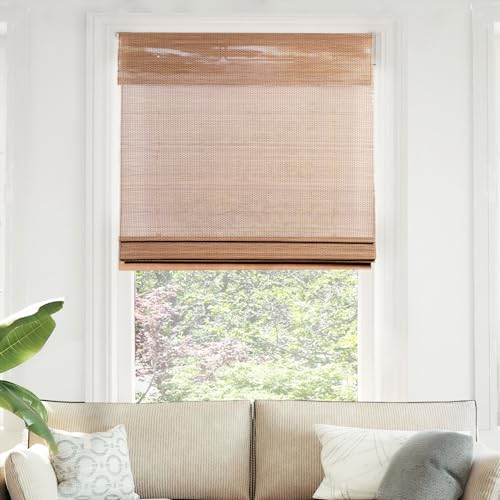 CHICOLOGY Bamboo Roman Shades - Smart Choice Eco-Friendly Light Filtering Blinds for Windows, Premium Quality, Ideal for Home, Acorn, 47"W X 64"H