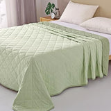 EVOLIVE Elastane Diamind Quilted All Season Light Weight Single Reversible Cooling Quilt/Comforter (Green, Twin) EVOLIVE