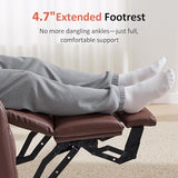 MCombo Large Power Lift Recliner Chair with Massage and Heat for Tall Elderly People, 3 Positions, Cup Holders, and USB Ports, Faux Leather 7516 (Large, Light Brown)