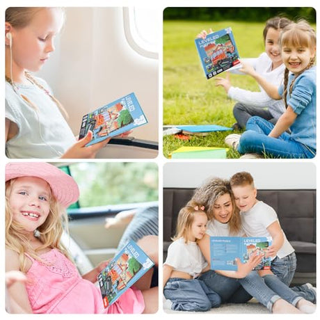 ASTARON Magnetic Puzzles for Toddlers, 12-16-20 Pieces Vehicle Learning Magnet Puzzles for Road Trip, Educational Travel Toys Car Plane Activities for Kids, Kids Birthday Gifts ASTARON