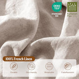LBRO2M 100% France Linen Duvet Cover Set King Size 3 Pcs Natural Flax Comforter Cover with Zipper Closure 2 Pillowcase Breathable Duvet Cover (Linen King) LBRO2M