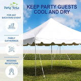 Party Tents Direct 15'x15' Weekender Standard Canopy Pole Tent - Easy Up Canopy Tent with 50 Person Capacity - Outdoor Canopies for Parties, Weddings, & Events (White) Party Tents Direct