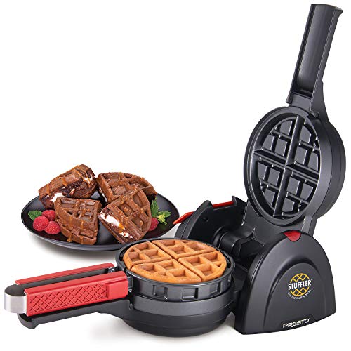 Presto 03512 Stuffler Stuffed Waffle Maker, Belgian, Large, Black Presto