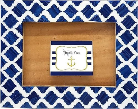 collectiblesBuy Blue & White Picture Frame Bone Inlay Moorish Moroccan Design Tabletop Home Decor Rectangular for tables or console decor collectiblesBuy