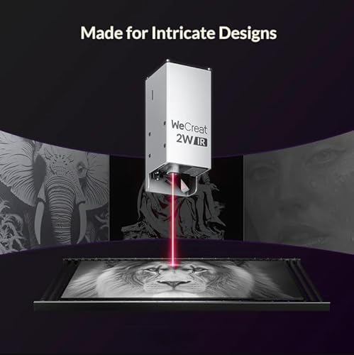 WECREAT 2W Infrared Laser Module for Vision Pro 45W Engraver | High-Precision Metal Engraving for Jewelry, Stainless Steel & Titanium | 0.03mm Spot Size, Easy-Swap Design, Class 4 Safety Certified WECREAT