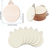 FCDECOR 100PCS Christmas Wooden Ornaments Unfinished, DIY Christmas Crafts for Kids, Wood Slices DIY Crafts Supplies for Girls Adults, Christmas Ornaments Holiday Decoration FCDECOR