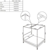 KingKara Canopy Bed Frames Post Queen Full Size Stainless Steel Netting Bed Canopy Frame Poles Four Corner Bed Bracket Fit for Metal Bed Wood Bed Bedroom Décor (Queen) KingKara