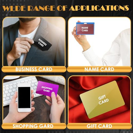 weparmeety 100 Pcs Metal Engraving Blanks Colorful Aluminum Sheet Laser Engraving Business Card Multipurpose DIY Gift Cards 86 x 54 x 0.21 mm（10 Colors) weparmeety