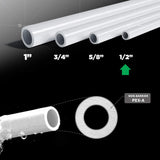 Pex-A Tubing 1/2 Inch x 100 Ft Pex Tube Coil, Non-Barrier Pex Pipe for Potable Water, 1/2" Pex Flexible Water Tubing for Plumbing, White Pex Tubing Supply Giant