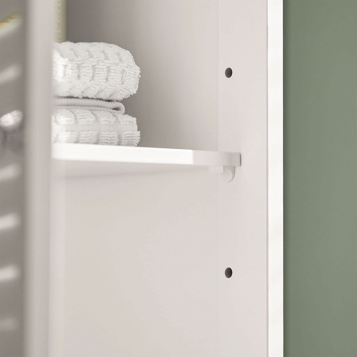 Haotian FRG236-W,White Tall Bathroom Storage Cabinet with Shelves and Drawers Haotian