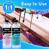 EPODA Epoxy Resin 32oz, Crystal Clear Art Casting Resin and Hardener Hard, Perfect for Beginners, Epoxy Resin Kit for Art Craft EPODA