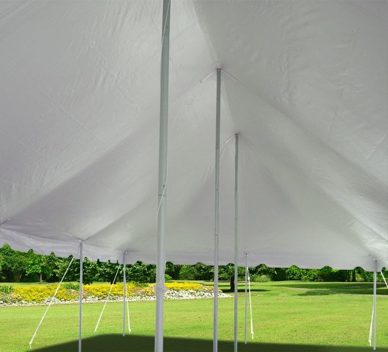 TentandTable 20' x 40' Premium Canopy Tent, White, Outdoor Pole Tent, 80-160 Person Capacity for Parties, Weddings, Events, Commercial and Residential Use, Large Heavy Duty Vinyl Canopy Tents TentandTable