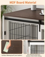 Piskyet Dog Crate Furniture Barn Door Dog Crate for Large Dogs Up to 60 lbs,Sliding Door Dog Crate Modern Decorative End Side Table Nightstand Piskyet