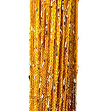 Atsweetlife Door String Curtain Doorway Beads Curtains,Hanging Room Divider Beaded Decor Hippie Glitter Fringe Panel Closet Window Doors Sequin Sheer Boho Doors Tassel (Gold) Atsweetlife