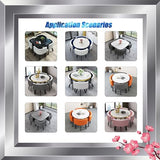 1 Table and 4 Chairs 5 Piece set, Round Furniture Table and Chair Set Round Conference Table, Round Breakfast Bar, Kitchen Dining Table Set for Kitchen, Dinning Room 80x75cm/31.5x29.5in(WxH) #43 OCAZI