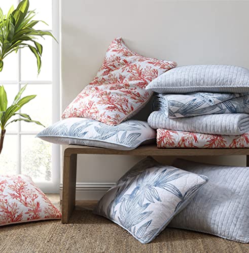 Tommy Bahama - King Quilt Set, Soft & Reversible Woven Bedding with Matching Pillowcases, Medium Weight for Year Round Comfort, 3 Piece Bed Set (Beach Bliss Grey) Tommy Bahama