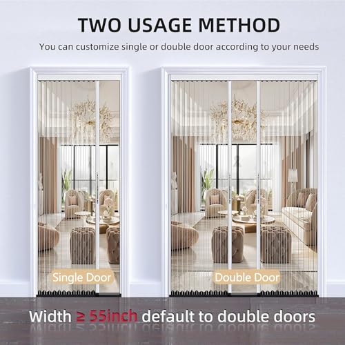 Interior Accordion Folding Door, No Drilling Retractable Sliding Doors with Lock, Customize Room Divider for Bathroom Closet Kitchen Patio, Aluminum Frame and Acrylic Panel CESOFWE