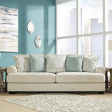 Signature Design by Ashley Monaghan Vintage Sofa with Accent Pillows, Reversible Cushions and Rolled Arms, Beige Signature Design by Ashley