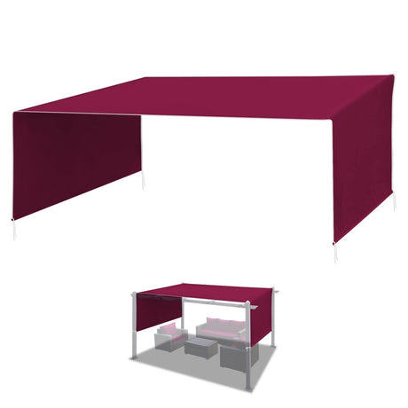 YardGrow 18' L x 8.3' W Universal Pergola Replacement Canopy Top Cover for Pergola Structure (Purple) YardGrow