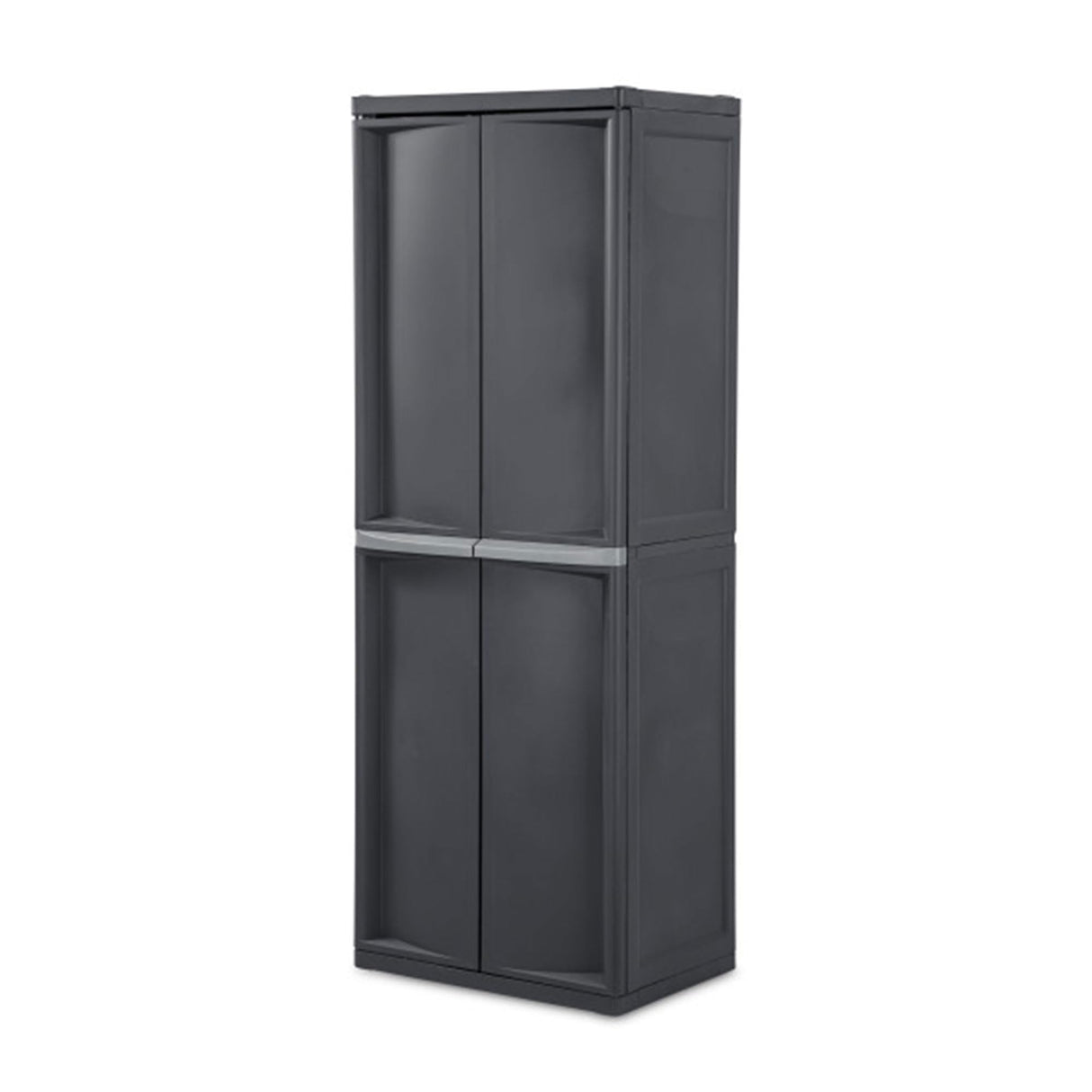 Sterilite 2-Pack Storage Cabinet, Garage, Pantry & Kitchen Closet, 4 Shelves, Gray Sterilite